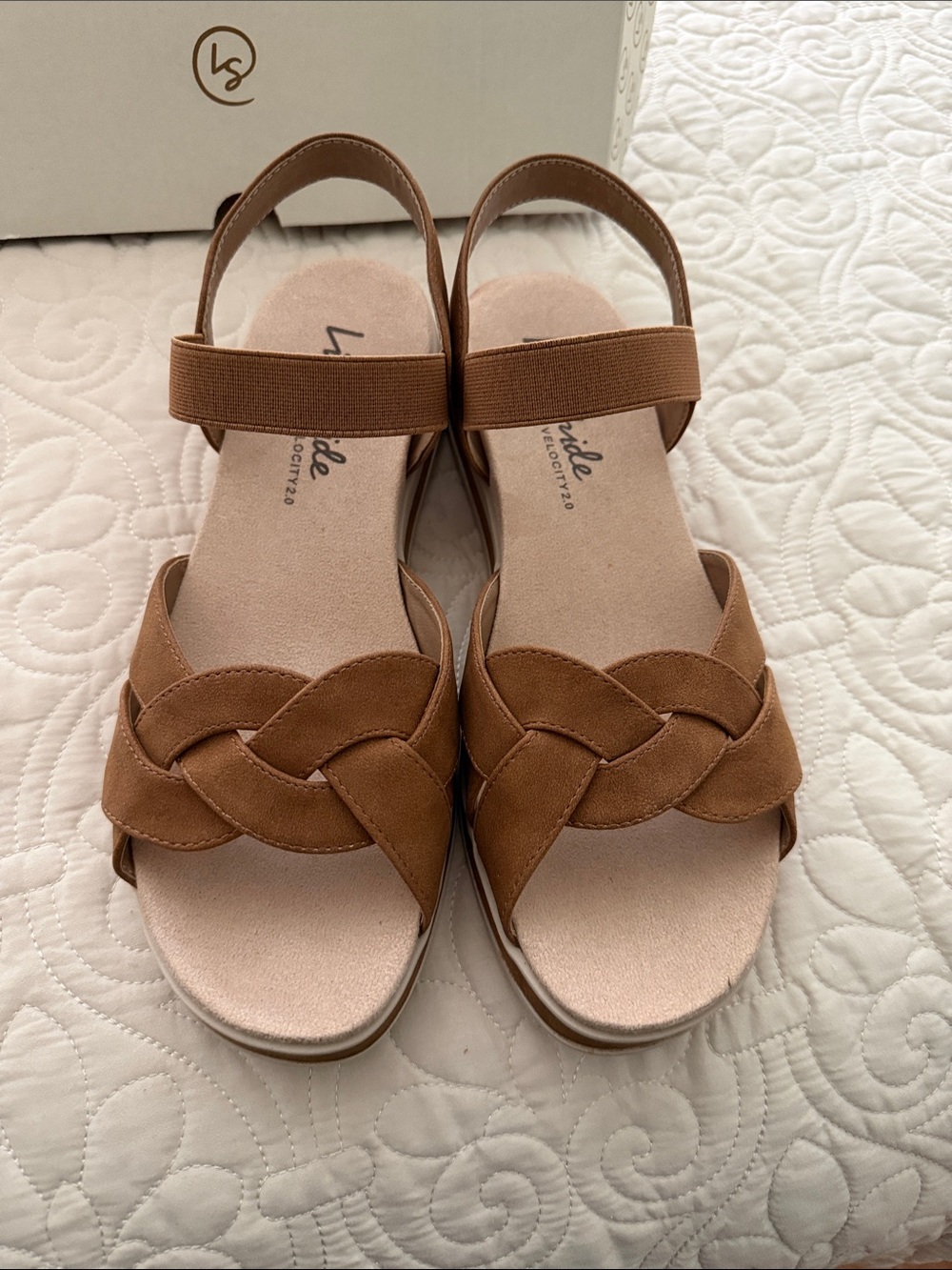 Life Stride Brown Braided Slingback Sandal